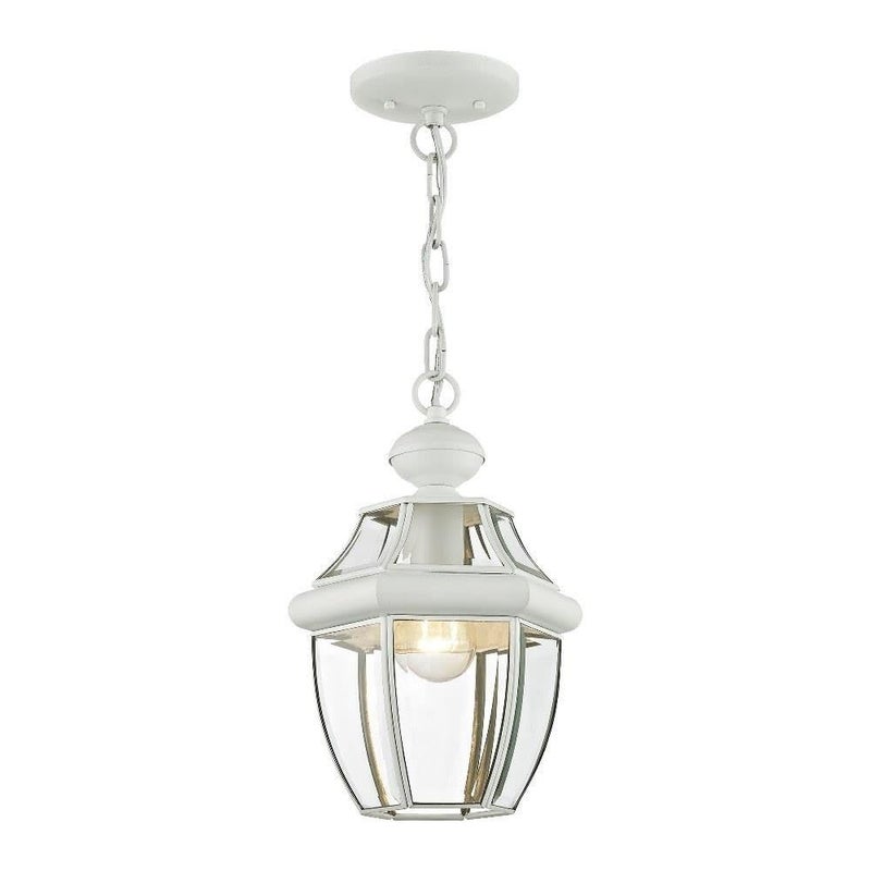 Livex Lighting 2152-03 Monterey 1-Light Outdoor Hanging Lantern, White - Image 1